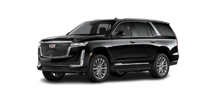 Black Cadillac Escalade SUV used for VIP transportation and executive travel in Summit, NJ.